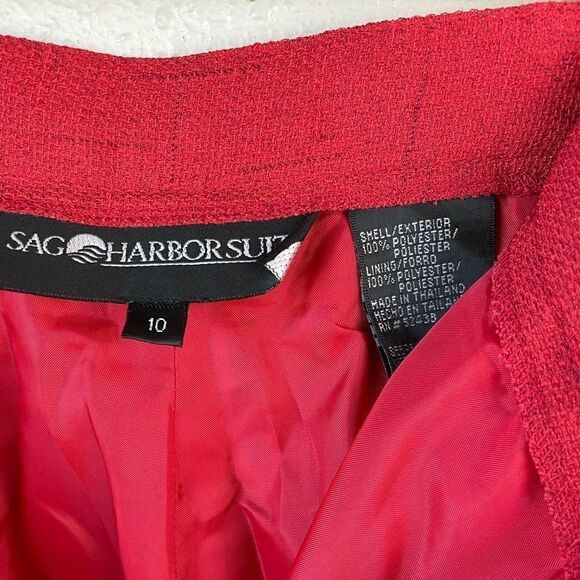 NWT Sag Harbor Red Matching Dress Jacket & Slacks - Picture 12 of 14